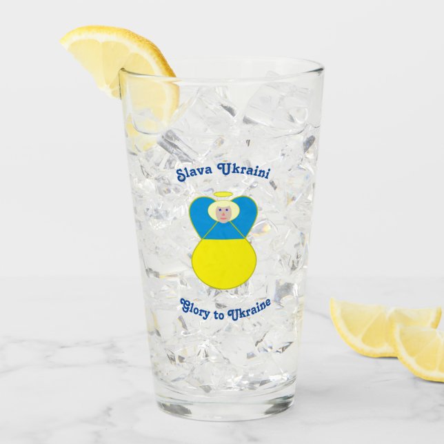 Verre Ukraine Angel Slava Gloire ukrainienne (Devant glace)
