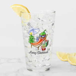 Verre Un bon Noël chili sous le soleil et l'arbre