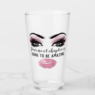 Verre Un maquillage de motivation ébranle le baiser ros