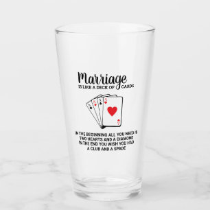 Verre Un Mariage Drôle Est Comme Un Pont De Cartes Anniv