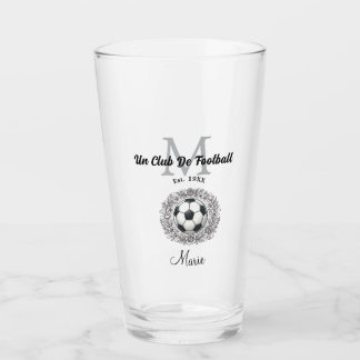 Verre un monogramme de club de football est, année coupe