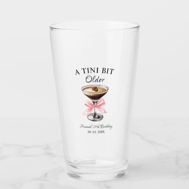 Verre Un Tini Bit Ancien Martini fête d'anniversaire (Devant)