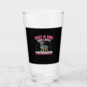 Verre Une fille qui aime Dachshund