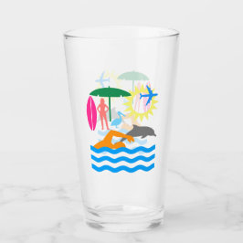 Verre Une journée à la plage