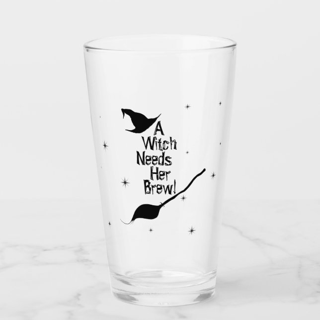 Verre "Une sorcière a besoin de sa respiration" (Devant)