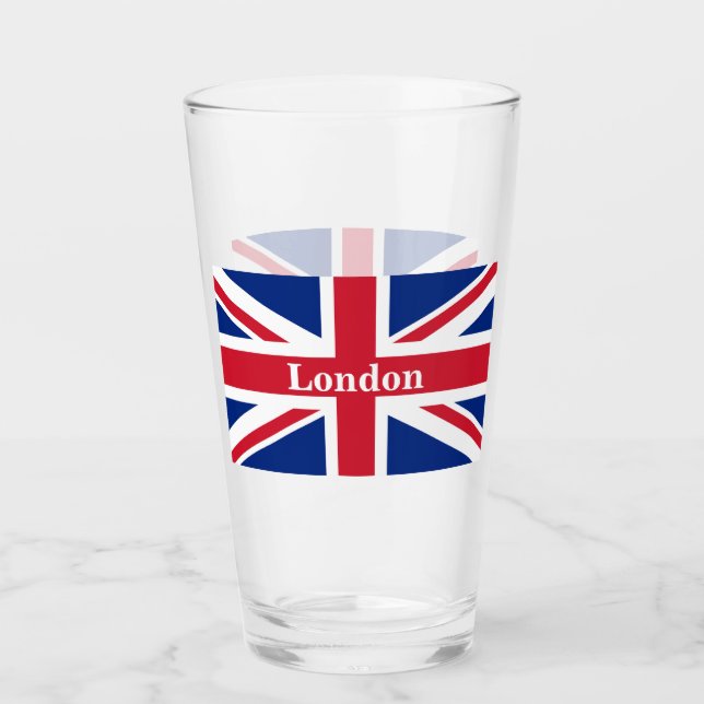 Verre Union Jack London ~ Drapeau britannique (Devant)
