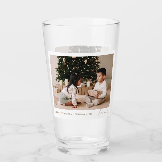 Verre Vacances photo minimes simples en famille de scrip (Devant)