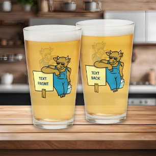 Verre Vache avec signe
