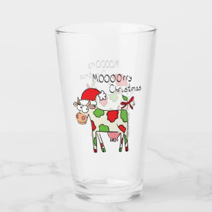 Verre Vache Drôle Caricature Noël