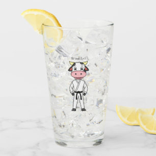 Verre Vache mignonne en combinaison kung fu