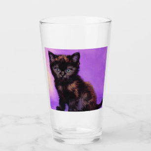 Verre Van Gogh Style Chat pourpre
