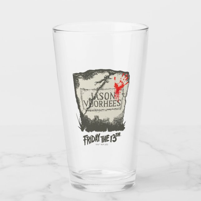 Verre Vendredi 13 | Pierre de tête de Jason Voorhees (Devant)
