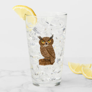 Verre Verrerie potable de hibou d'humour
