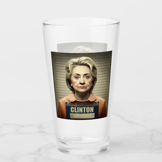Verre Verrouillez-La ! - Hillary Clinton Glass (Devant)