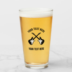 Verre Verrres à bière personnalisés avec logo de guitare
