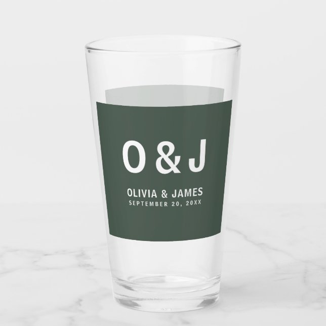 Verre Vert Foncé | Moss minimaliste moderne Scandi Maria (Devant)