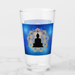 Verre Vesak Day Bouddha et Mandala Vaisakha Purnima
