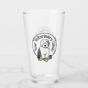 Verre Vétérinaire Vieux Anglais Berger Gris 1 Cute Vet