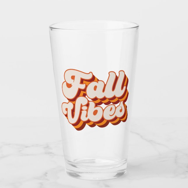 Verre Vibes d'automne rétro (Devant)