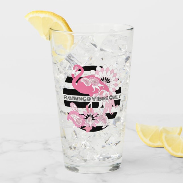 Verre Vibes de Flamant rose uniquement Flamant rose de b (Devant glace)
