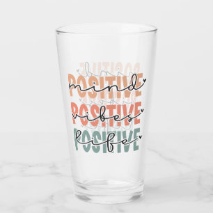 Verre Vibes de l'esprit positif Citation d'affirmation d