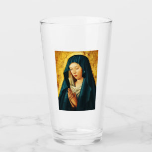Verre Vierge Marie Hodegetria Icône Byzantine Catholique