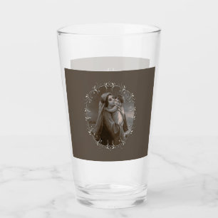 Verre Vierge vintage et enfant avec cadre argenté