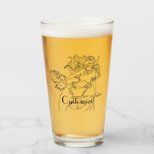 Verre Viking Mermaid Warrior Thunder_Cove (Devant (rempli))
