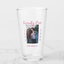 vingt et un ans photo anniversaire rose violet fil