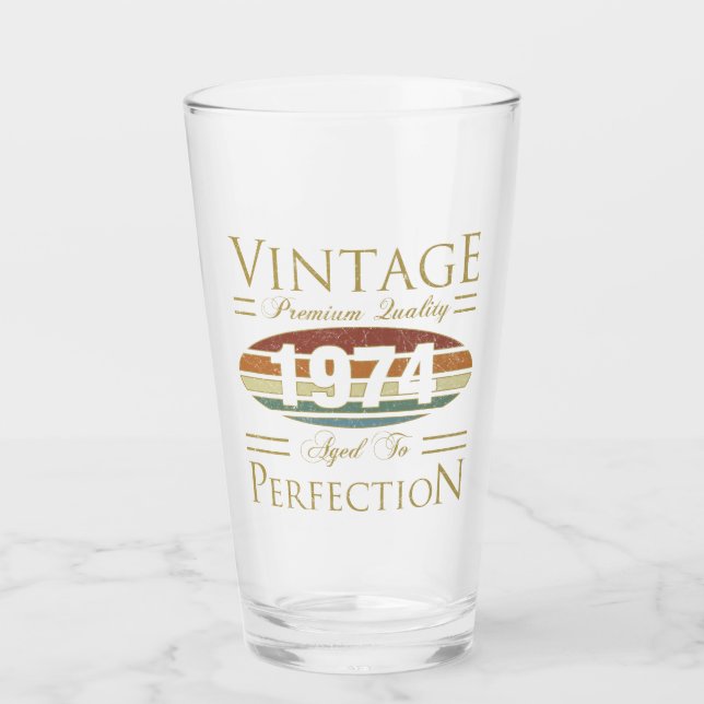 Verre Vintage 1974 50e anniversaire (Devant)