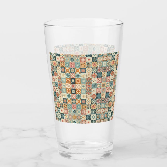 Verre Vintage, patchwork, paré (Devant)