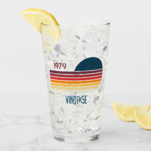 Verre Vintage Retro Stripe Sun 1979