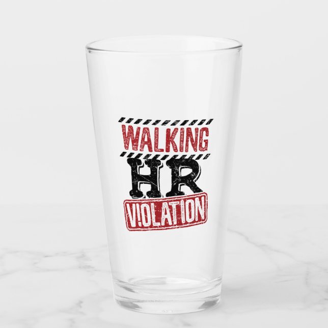 Verre Violation des RH à pied Cauchemar des ressources h (Devant)