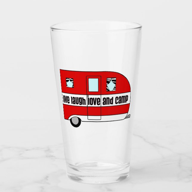 Verre "Vis, rires, amours et camp (Devant)