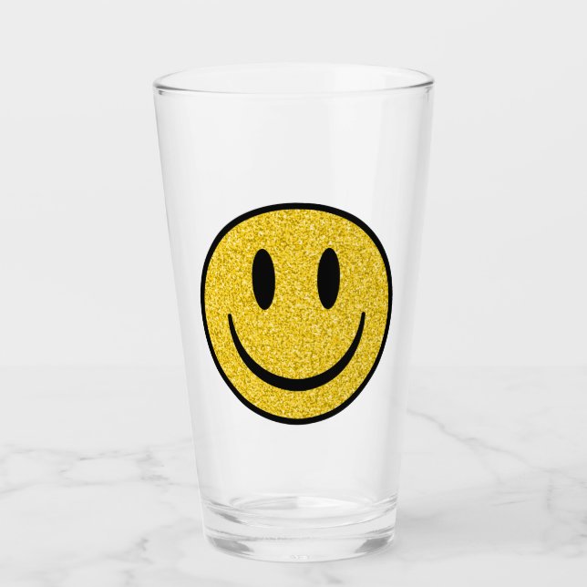 Verre Visage de sourire parties scintillant (Devant)
