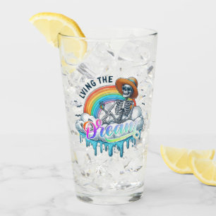 Verre Vivre le rêve - Squelette