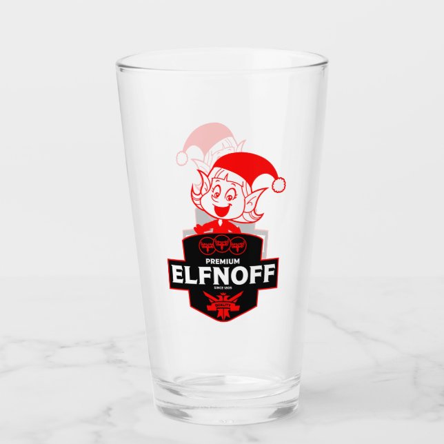 Verre Vodka de Noël amusante (Devant)