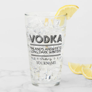 Verre VODKA nom personnalisé