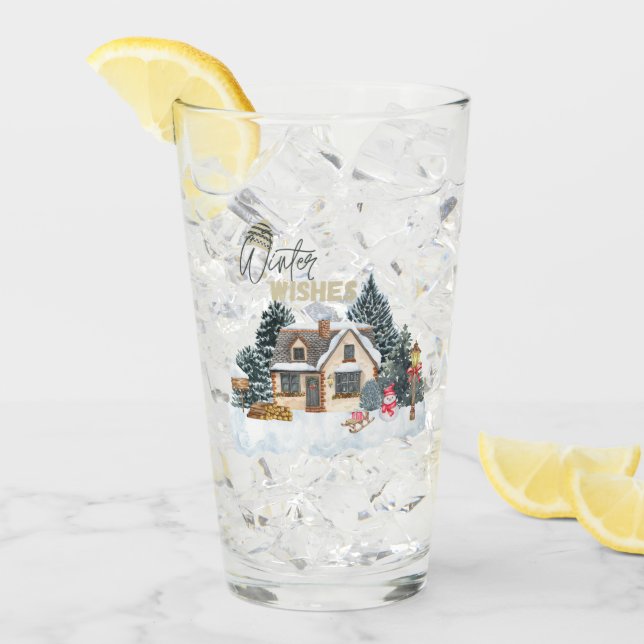 Verre Voeux d'hiver (Devant glace)