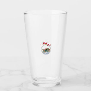 Verre Voiture ancienne dans une boule de Noël transparen