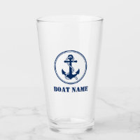 Votre nom de bateau Marine Blue Rope & Ancre