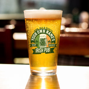 Verre Votre propre nom ici   Irish Pub St. Patrick's Day
