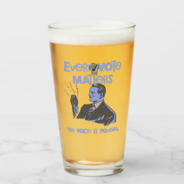 Verre Votre vote compte Élection Bleu politique imprimé