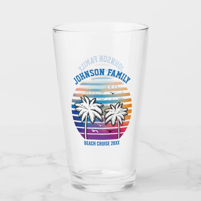 Verre Voyage de croisière sur mesure à la Réunion famili (Devant)