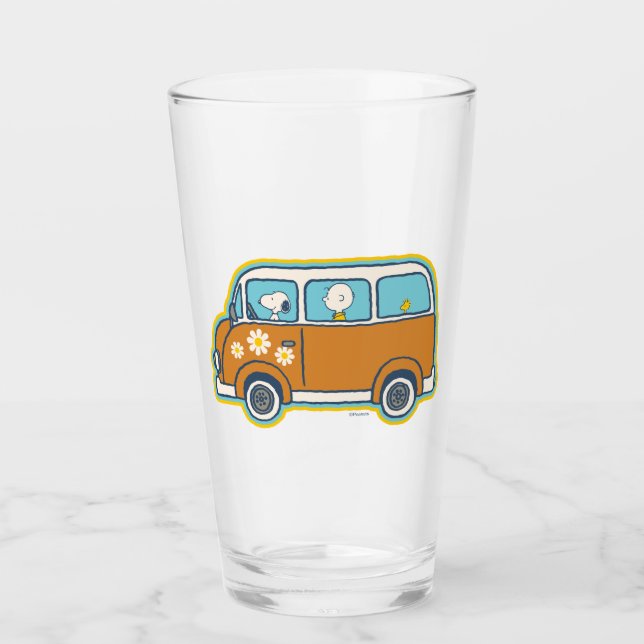 Verre Voyage sur route | Peanuts Road Trip Van (Devant)