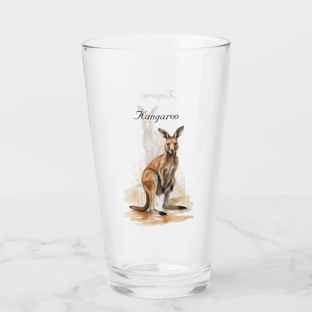 Verre Wanderer extérieur : aquarelle Kangaroo personnali (Devant)