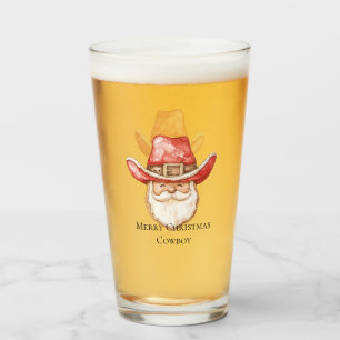 Verre Western Christmas Cowboy Père Noël