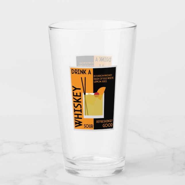 Verre Whiskey Sour Cocktail Napkin (Devant)