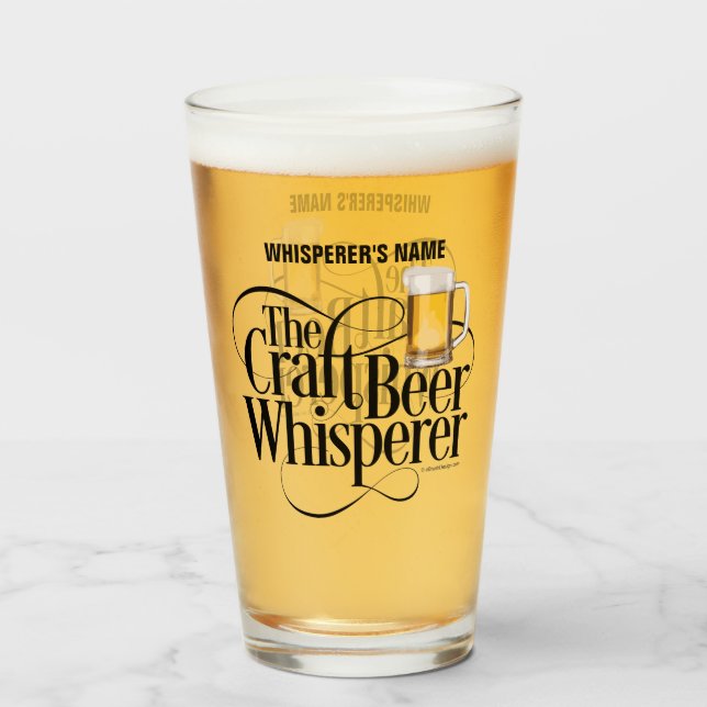 Verre Whisperer de bière artisanale (Devant (rempli))