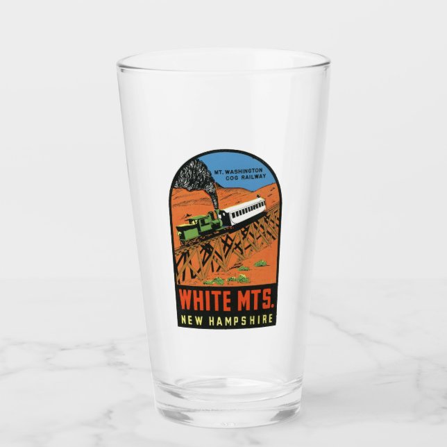 Verre White Mounts New Hampshire Pint Glass (Devant)